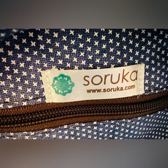 Soruka Pink, Teal, Maroon & Gray Crossbody Purse w/ Dusting Bag. NWOT - Picture 7 of 12